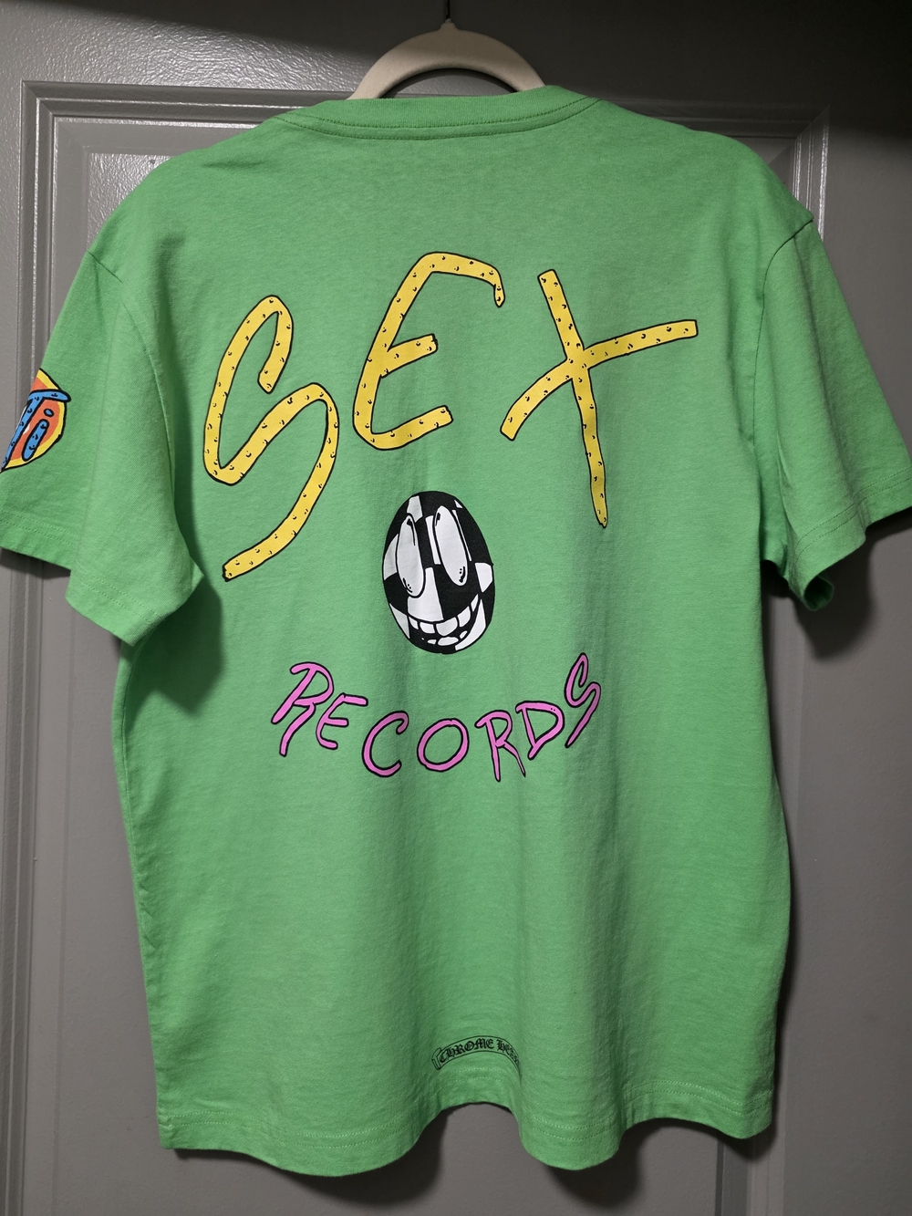Chrome Hearts Graphic Tee  (L) - Bright Green with Yellow & Pink (Authentic)